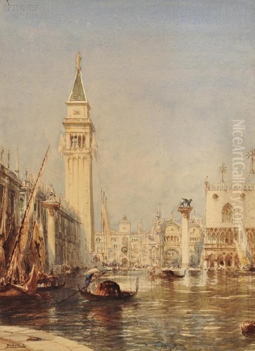 Le Ma'le Et La Piazetta, 
Inondation Oil Painting by Felix Ziem