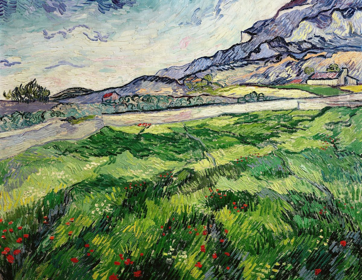 Green Wheat Field Oil Painting by Vincent Van Gogh