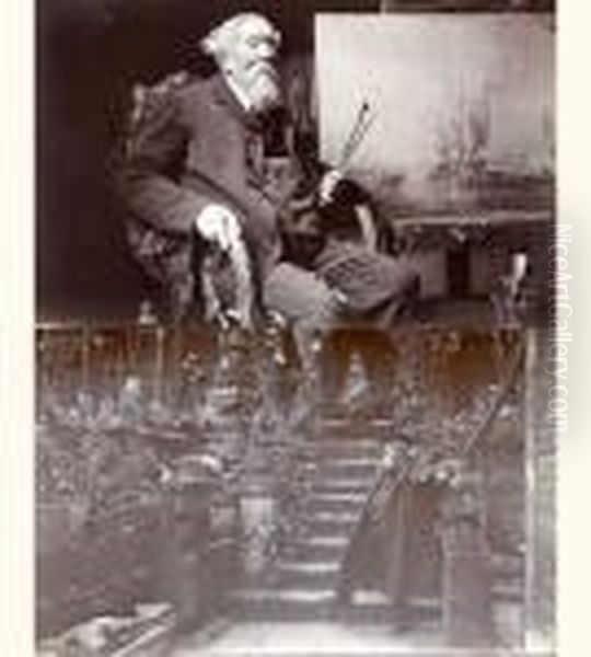 (beaune, 1821 - Paris, 1911)
Dans Son Atelier De La Rue Lepic, Le 7 Novembre 1907 Oil Painting by Felix Ziem