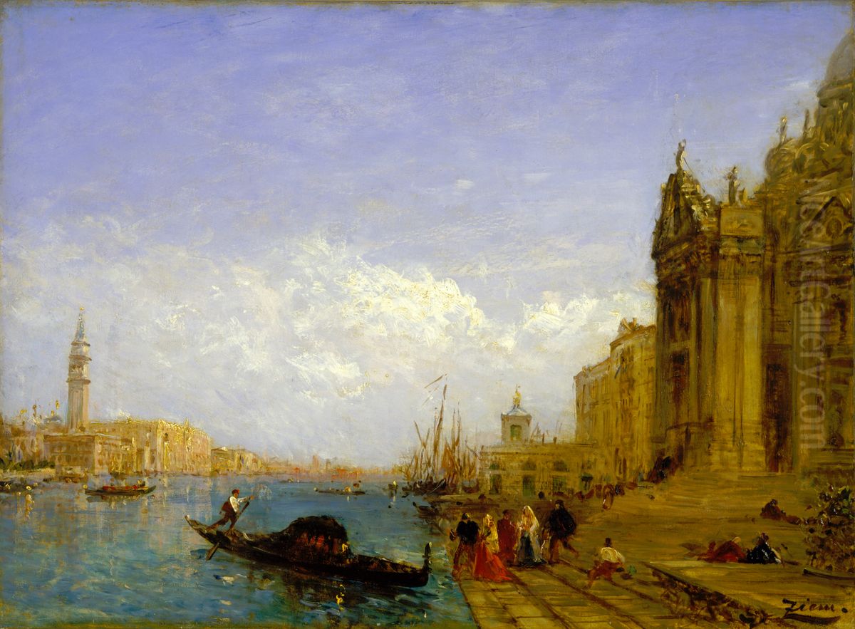 Venetian Scene Oil Painting by Felix Ziem