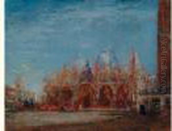 Saint Marc, Venise, Circa 1895 Oil Painting by Felix Ziem