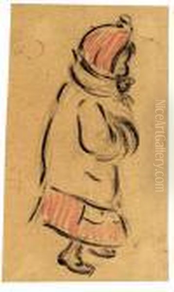 Kleines Madchen Oil Painting by Heinrich Zille