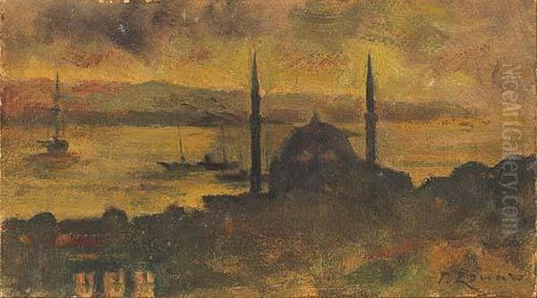 Veduta Di Istambul Oil Painting by Fausto Zonaro