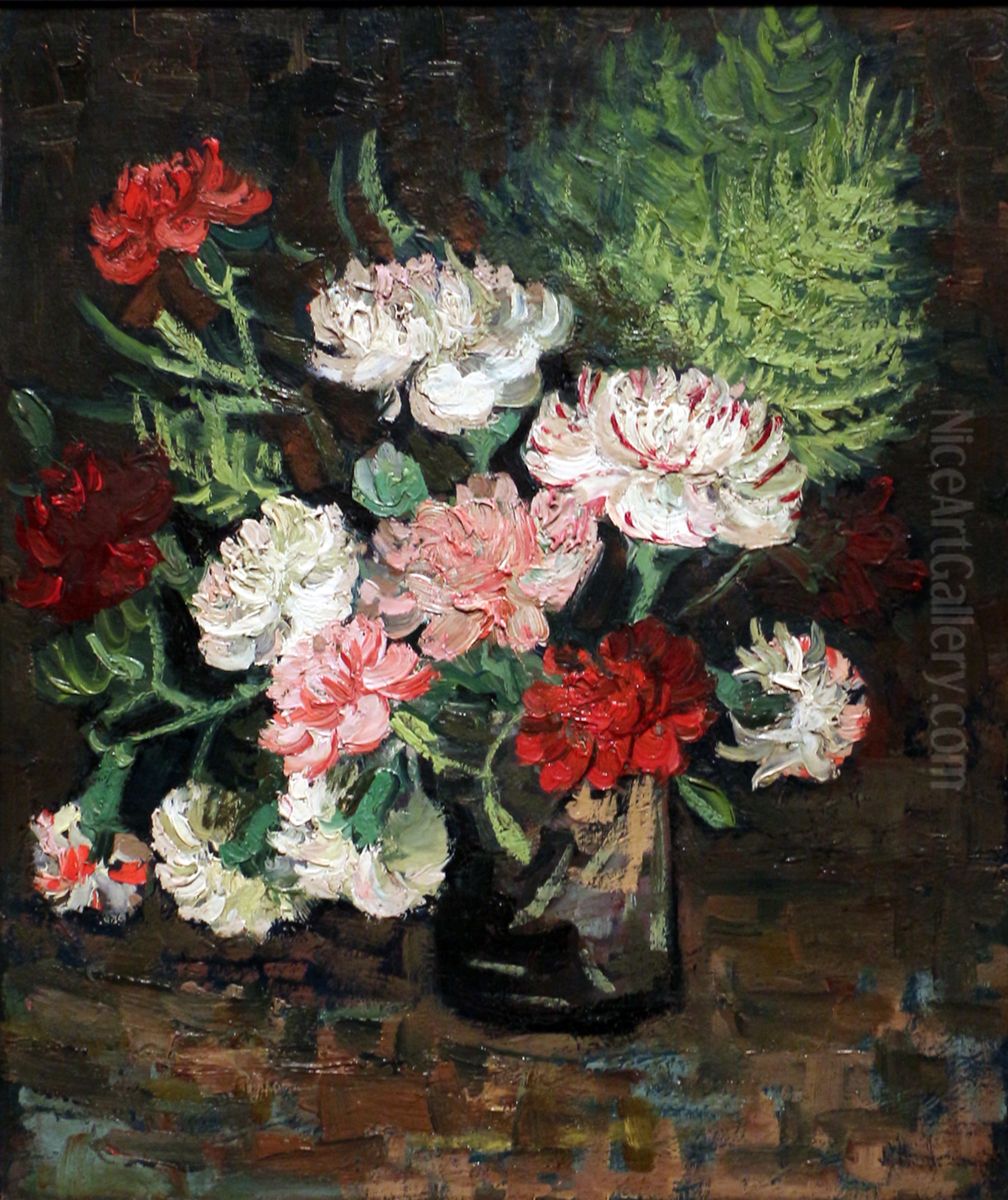 Vase with Carnations Oil Painting by Vincent Van Gogh