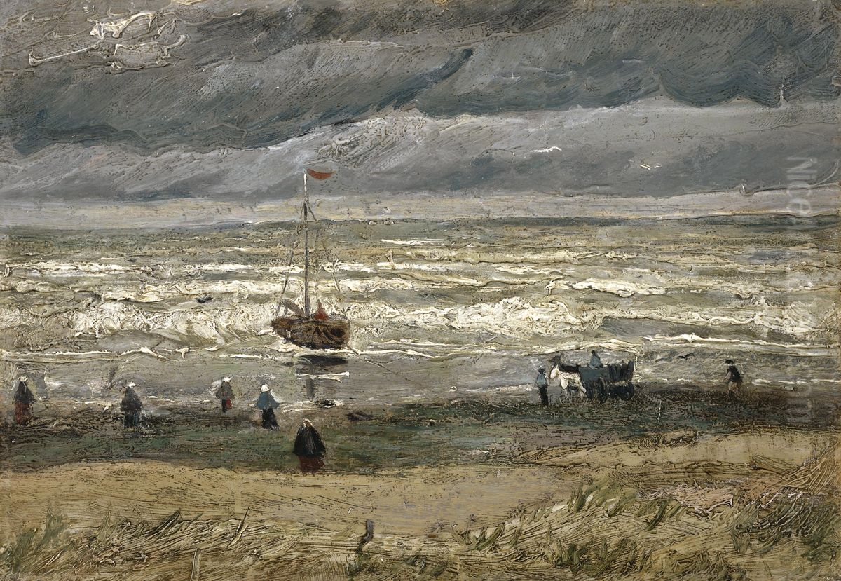 View Of The Sea At Scheveningen Oil Painting by Vincent Van Gogh