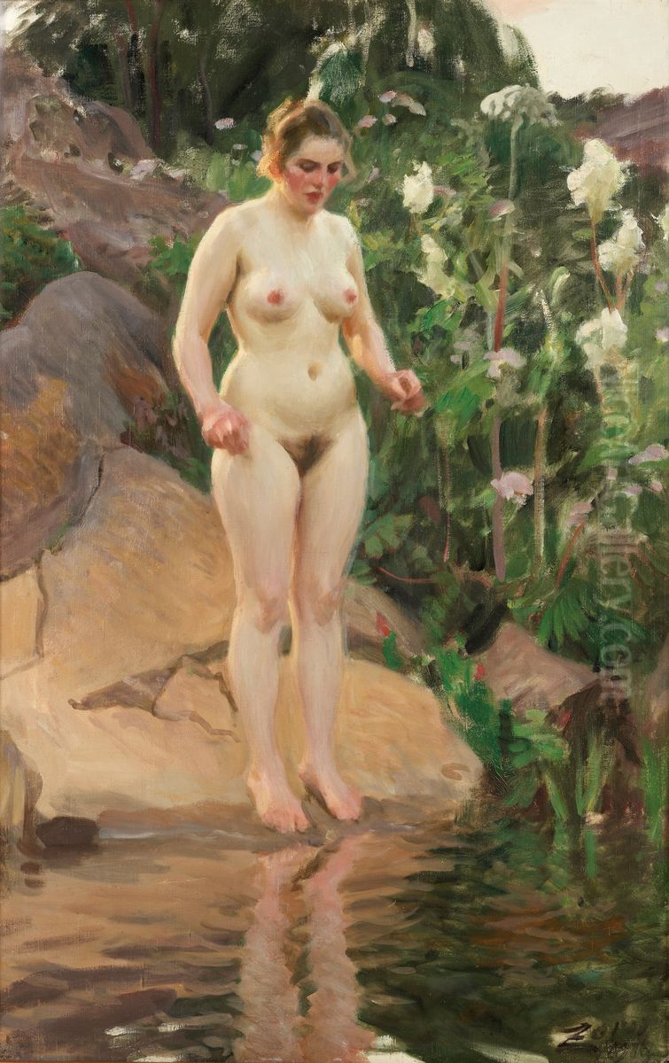Skargardsblomster Oil Painting by Anders Zorn