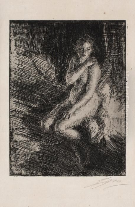 Berit Oil Painting by Anders Zorn