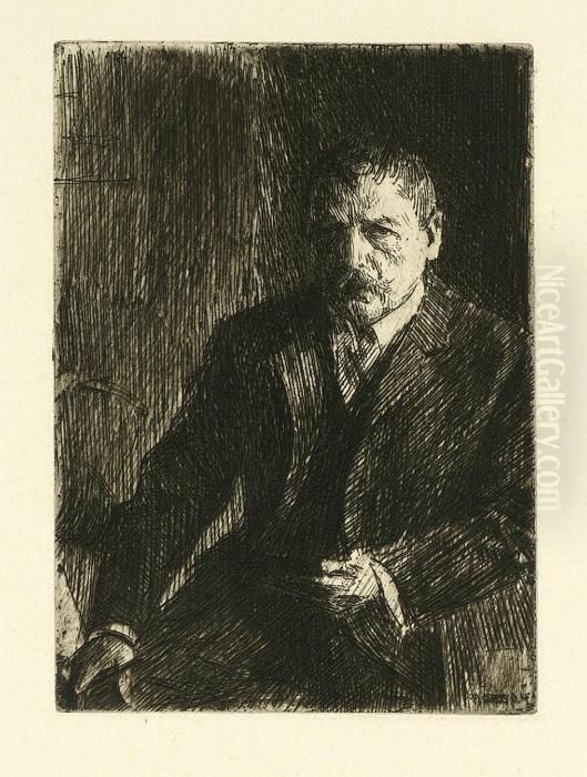 Selbstbildnis Oil Painting by Anders Zorn