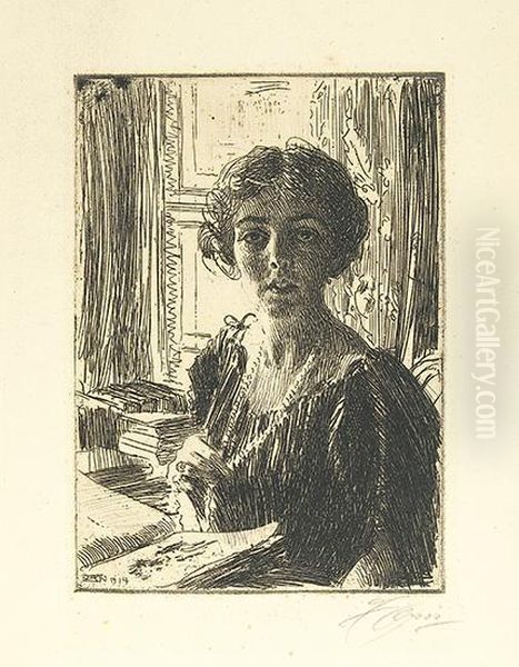 The Crown-princess Margaret Of Sweden. Oil Painting by Anders Zorn