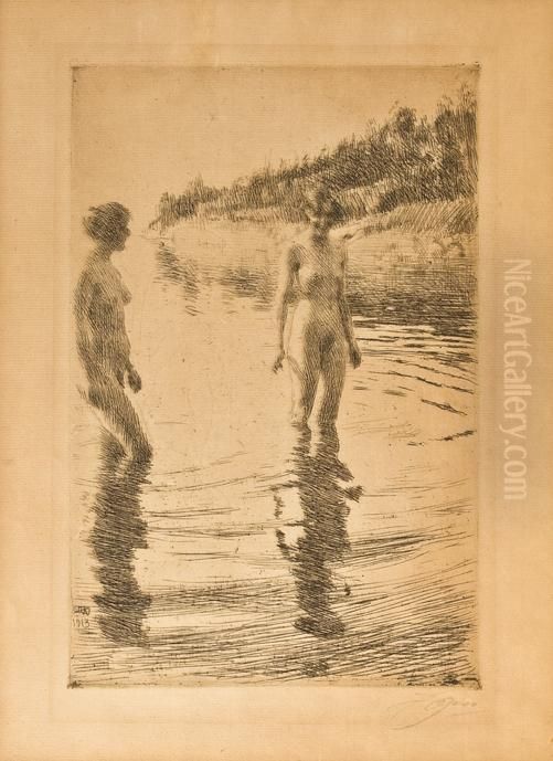 Shallow Oil Painting by Anders Zorn