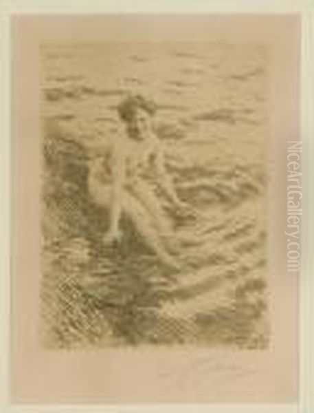 Wet (asplund 240; Hjert/hjert 260) Oil Painting by Anders Zorn