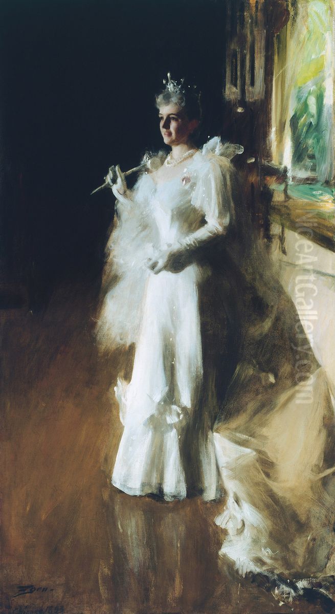 Mrs. Potter Palmer Oil Painting by Anders Zorn