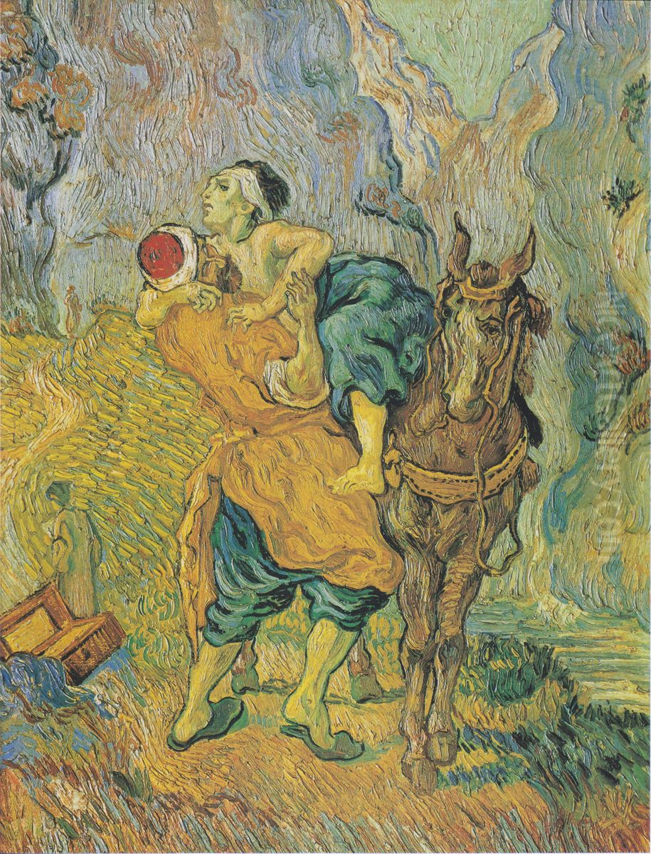 The Good Samaritan (after Delacroix) Oil Painting by Vincent Van Gogh
