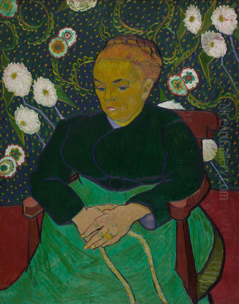 Madame Roulin Rocking The Cradle (La Berceuse) Oil Painting by Vincent Van Gogh