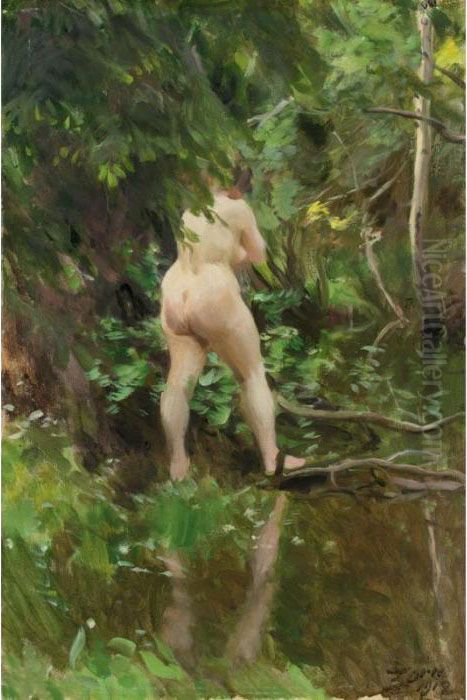 Oversvamning (the Flood) Oil Painting by Anders Zorn