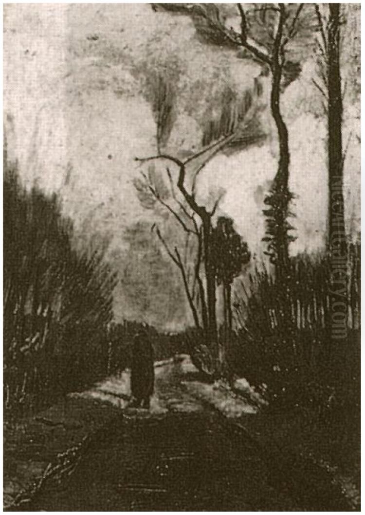 Lane In Autumn Oil Painting by Vincent Van Gogh