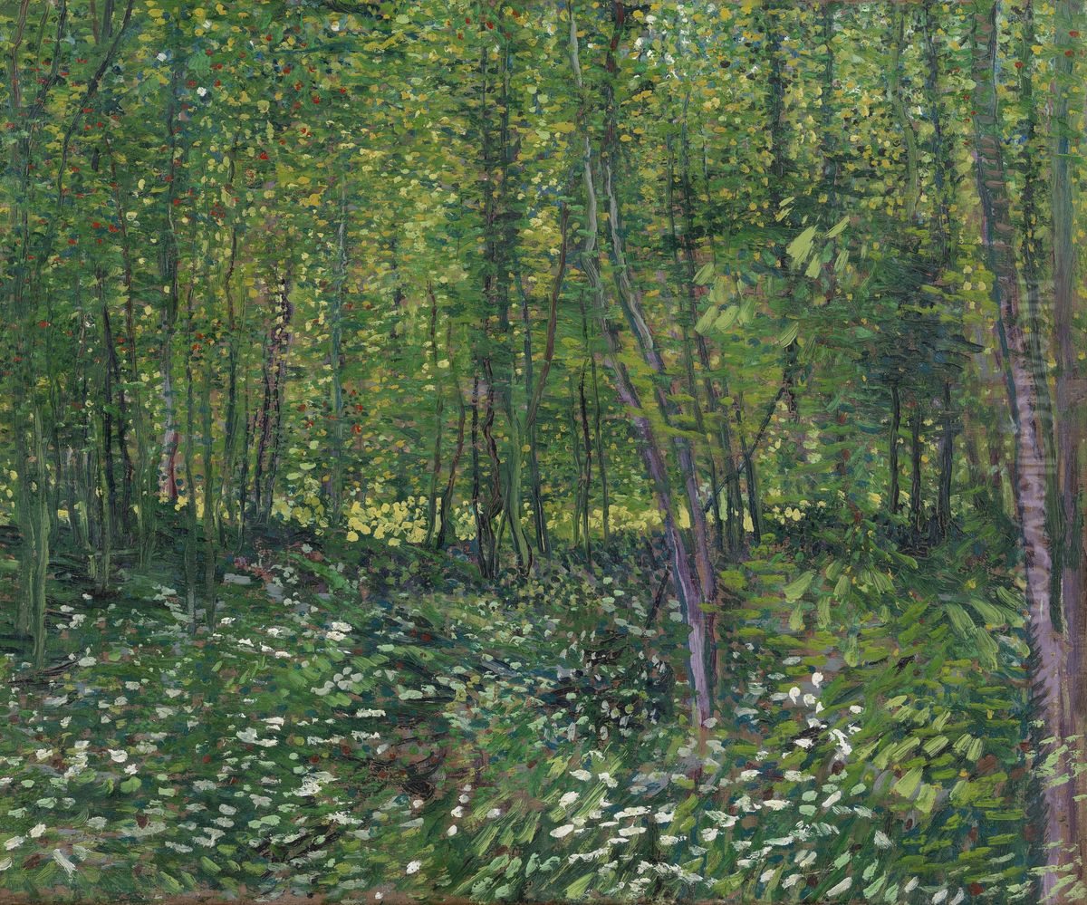 Trees And Undergrowth Oil Painting by Vincent Van Gogh