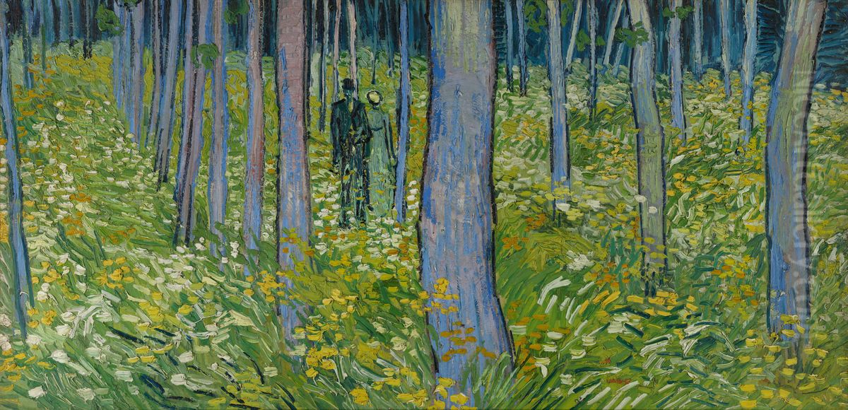 Undergrowth With Two Figures Oil Painting by Vincent Van Gogh