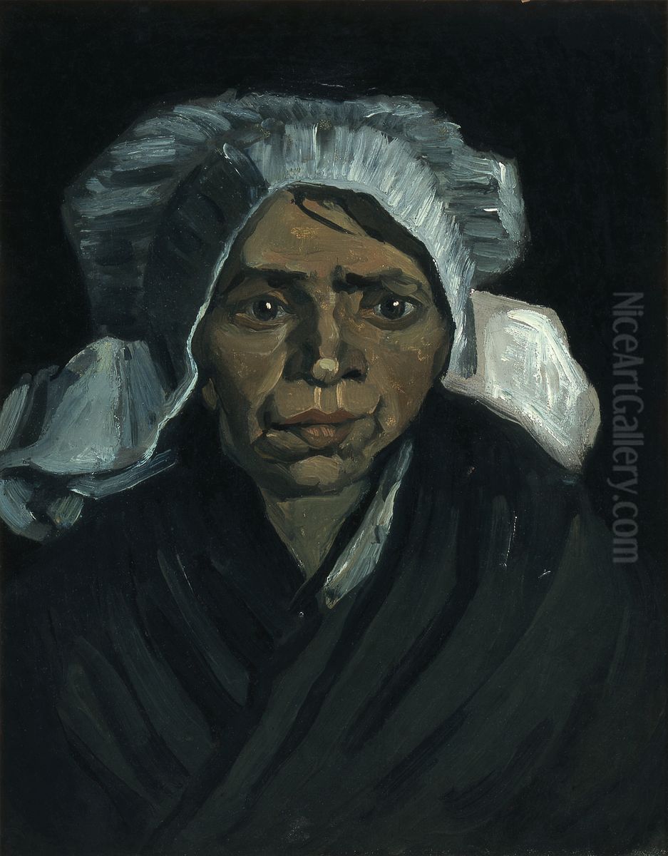 Head Of A Peasant Woman Oil Painting by Vincent Van Gogh