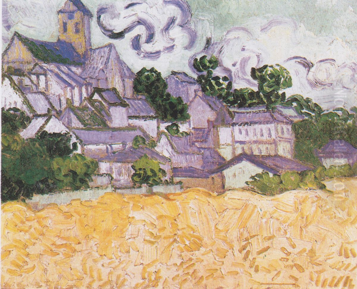 View Of Auvers With Church Oil Painting by Vincent Van Gogh