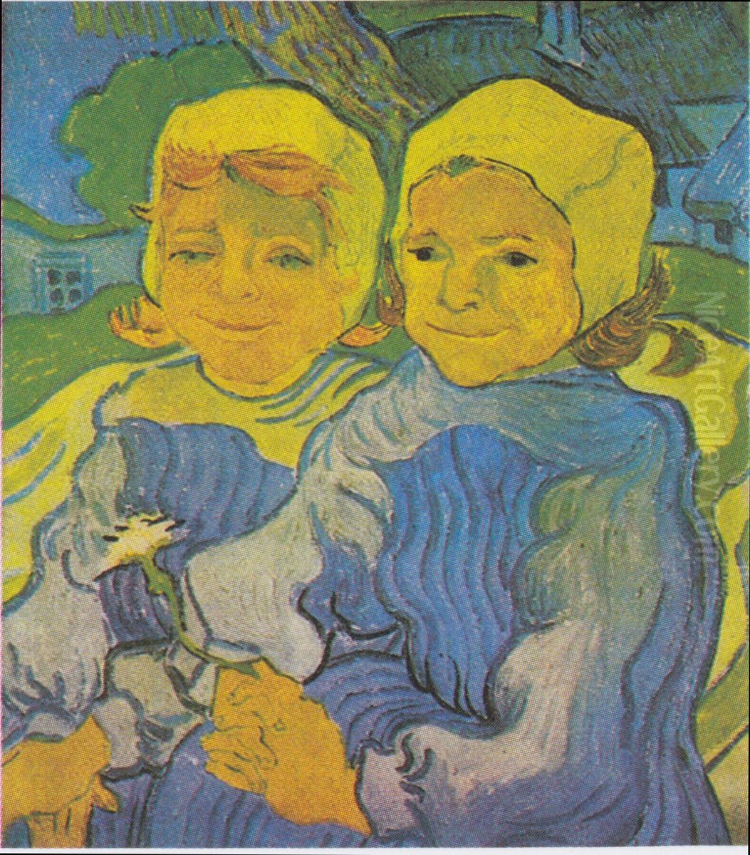 Two Children Oil Painting by Vincent Van Gogh