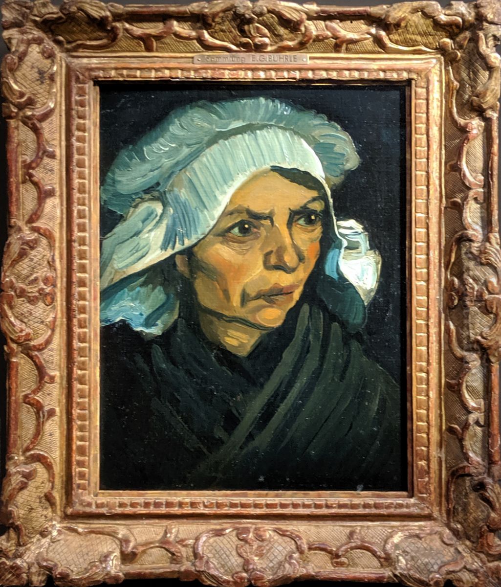 Head of a Peasant Woman With white Cap Oil Painting by Vincent Van Gogh