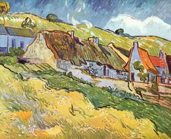 Thatched Cottages Oil Painting by Vincent Van Gogh