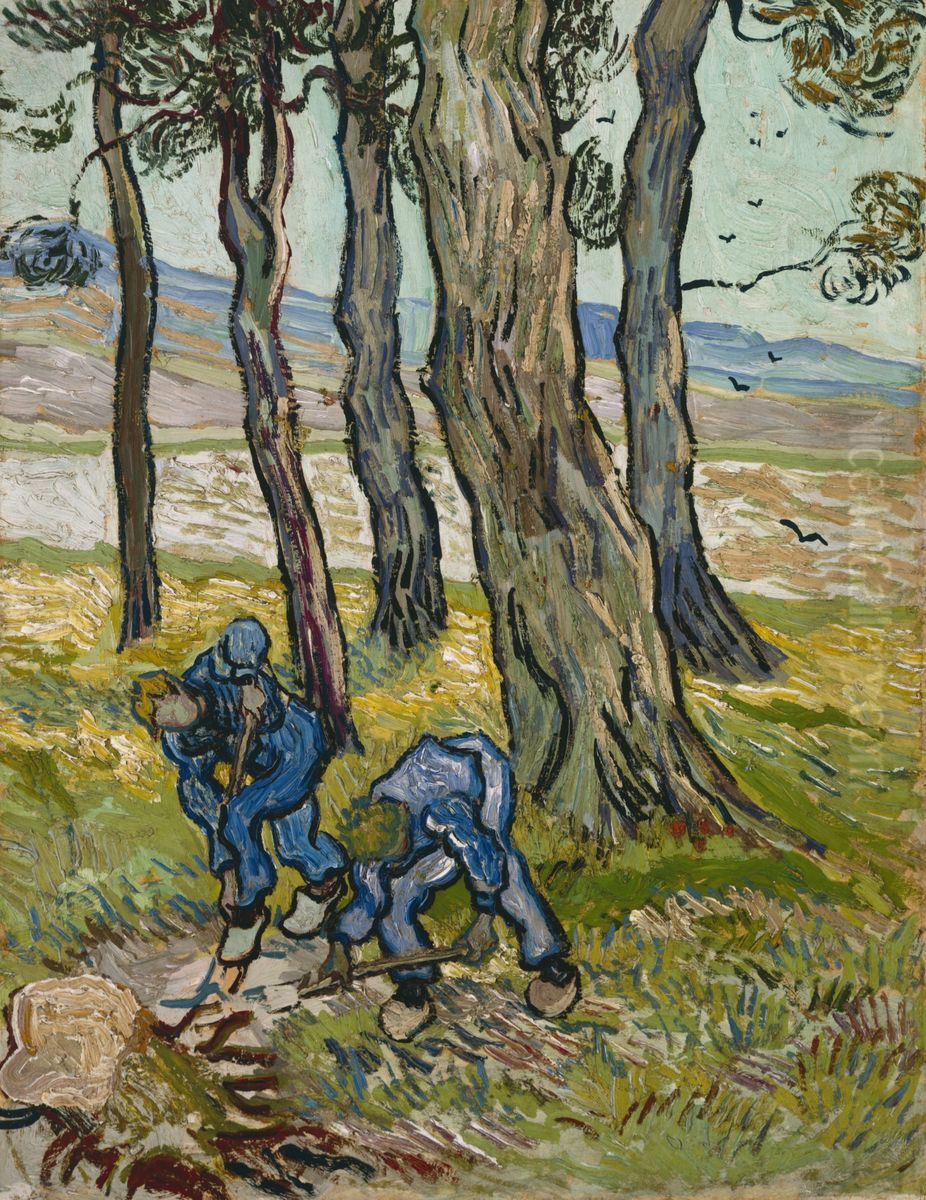 Two Diggers Among Trees Oil Painting by Vincent Van Gogh