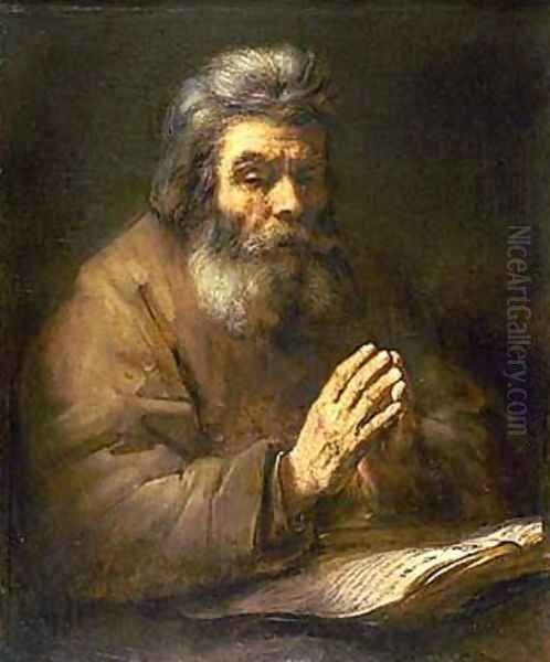 Old Man Praying Oil Painting by Harmenszoon van Rijn Rembrandt