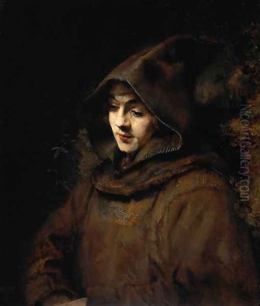 Titus van Rijn in a Monk's Habit Oil Painting by Harmenszoon van Rijn Rembrandt