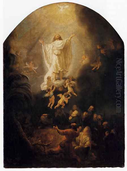 The Ascension Of Christ Oil Painting by Harmenszoon van Rijn Rembrandt
