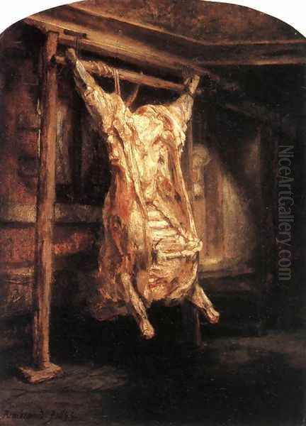 The Flayed Ox 1655 Oil Painting by Harmenszoon van Rijn Rembrandt