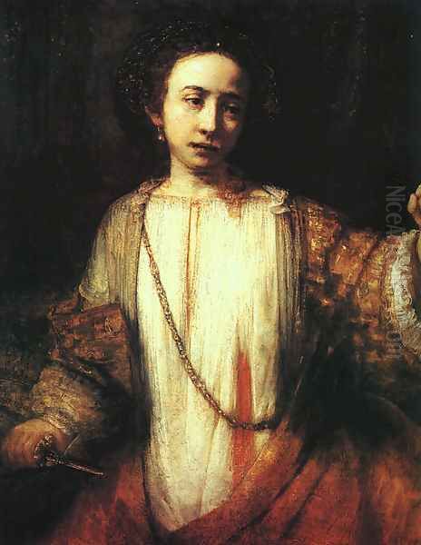 Lucretia 1666 Oil Painting by Harmenszoon van Rijn Rembrandt