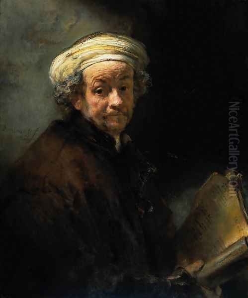 Self Portrait as the Apostle St Paul Oil Painting by Harmenszoon van Rijn Rembrandt