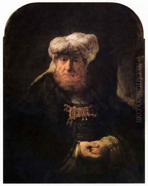 The King Uzziah Stricken with Leprosy Oil Painting by Harmenszoon van Rijn Rembrandt