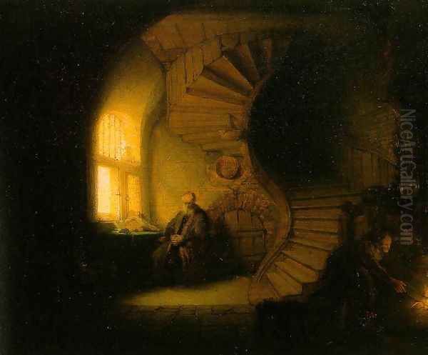 Philosopher in Meditation 1632 Oil Painting by Harmenszoon van Rijn Rembrandt