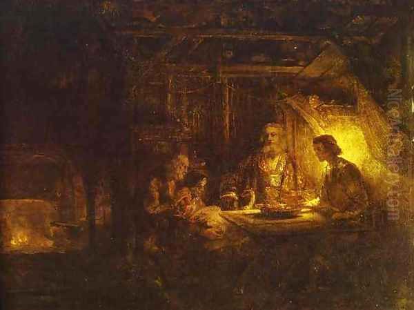 Philemon and Baucis Oil Painting by Harmenszoon van Rijn Rembrandt
