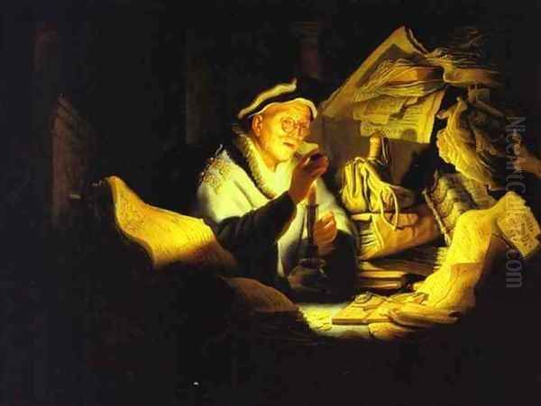 Parable of the Rich Man Oil Painting by Harmenszoon van Rijn Rembrandt