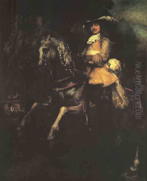 Frederick Rihel on Horseback 1663 Oil Painting by Harmenszoon van Rijn Rembrandt