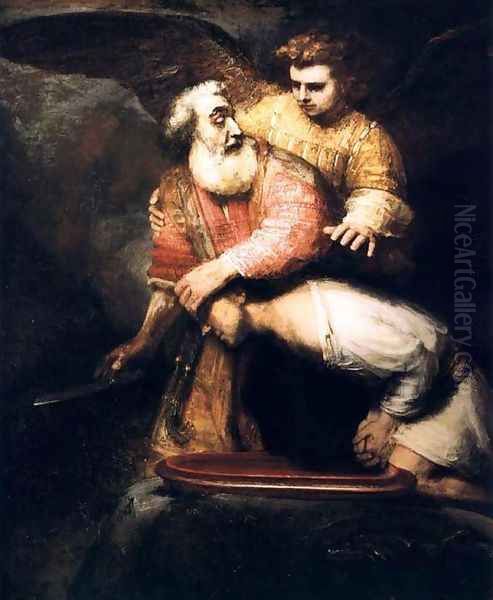 Le Sacrifice D Isaac,hedingham 1659 Oil Painting by Harmenszoon van Rijn Rembrandt