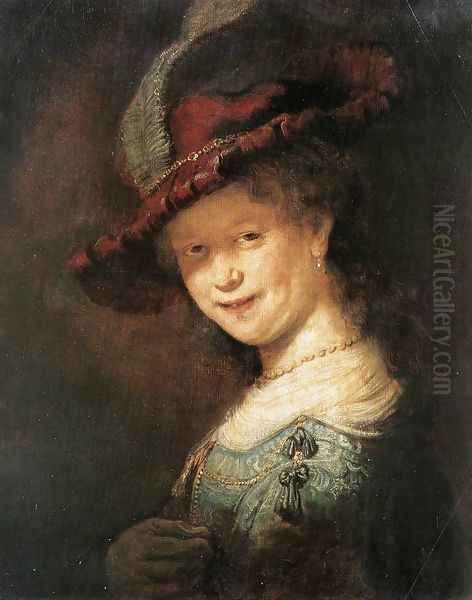 Portrait of the Young Saskia 1633 Oil Painting by Harmenszoon van Rijn Rembrandt