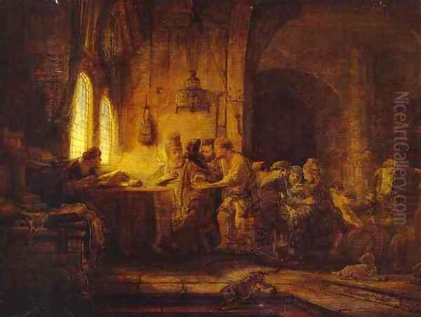 The Parable of the Laborers in the Vineyard Oil Painting by Harmenszoon van Rijn Rembrandt