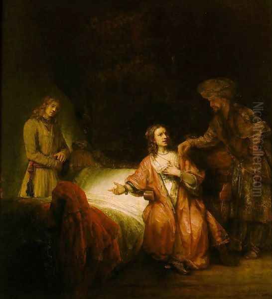 Joseph Accused by Potiphar's Wife 1655 Oil Painting by Harmenszoon van Rijn Rembrandt