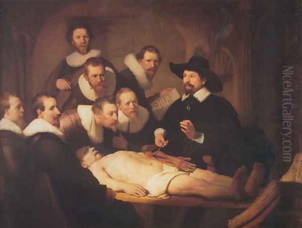 The Anatomy Lecture of Dr. Nicolaes Tulp 1632 Oil Painting by Harmenszoon van Rijn Rembrandt