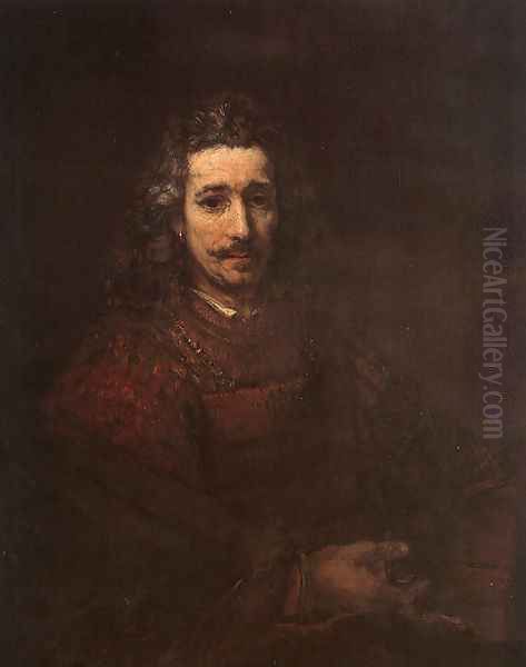 Man with a Magnifying Glass Oil Painting by Harmenszoon van Rijn Rembrandt