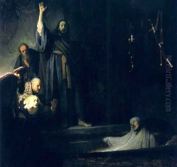 La Resurrection De Lazare,los Angeles 1631 Oil Painting by Harmenszoon van Rijn Rembrandt