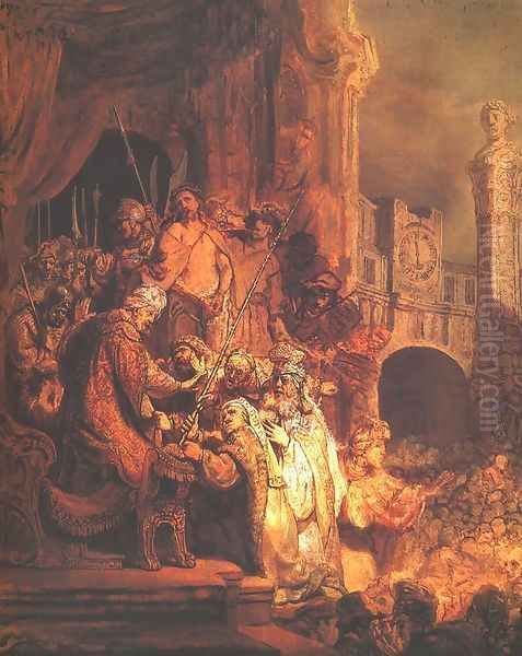 Christ Before Pilate and the People Oil Painting by Harmenszoon van Rijn Rembrandt