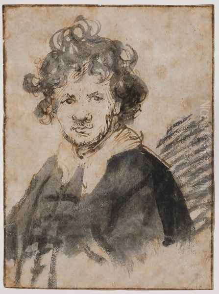 Self Portrait Oil Painting by Harmenszoon van Rijn Rembrandt