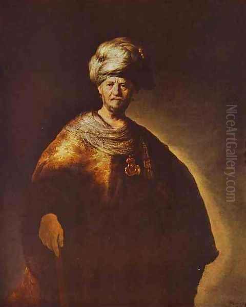 Portrait of a Noble (Oriental) Man Oil Painting by Harmenszoon van Rijn Rembrandt