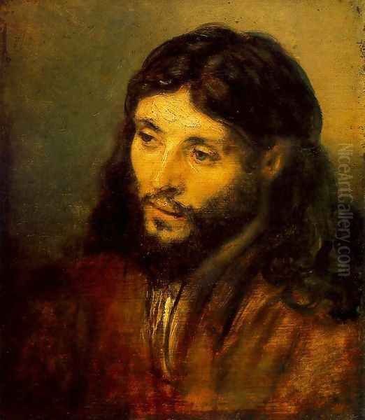 Young Jew as Christ c. 1656 Oil Painting by Harmenszoon van Rijn Rembrandt